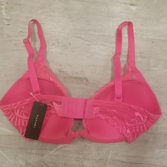 💕NATORI💕 Feathers Underwire Contour Bra ~ Raspberry Crush 32D NWT